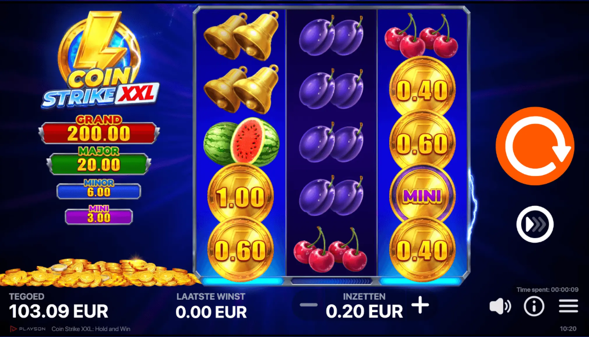 Coin Strike Hold and Win Slot by Playson