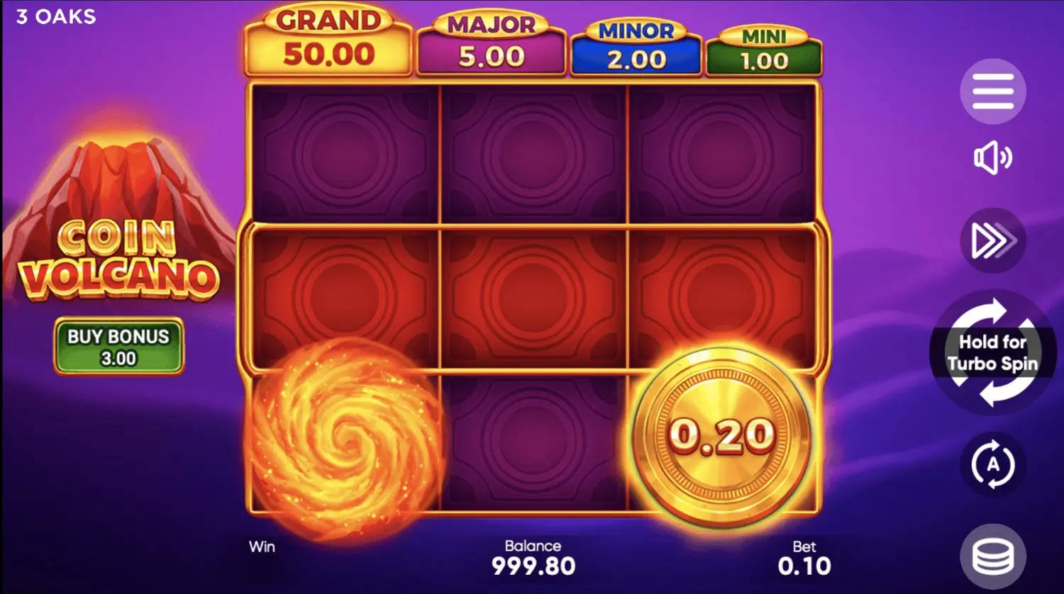 Coin Volcano Slot by 3 Oaks Gaming